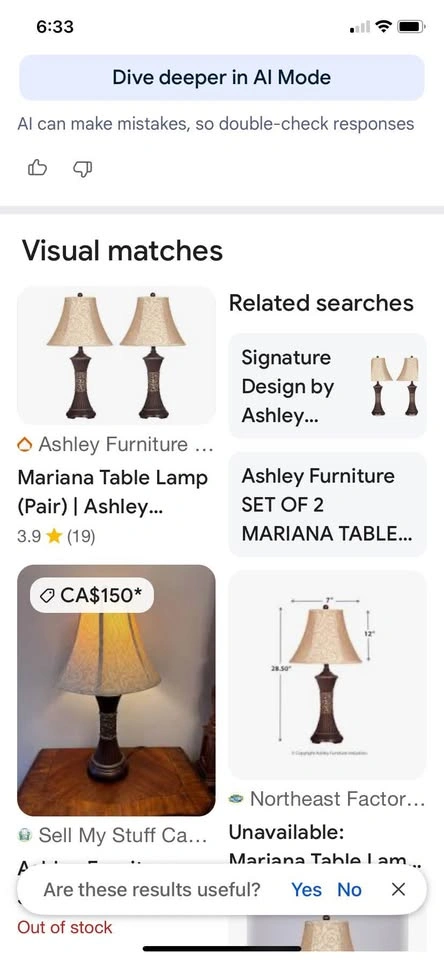 Mariana Table Lamps by Ashley Furniture - Price for both - photo 2