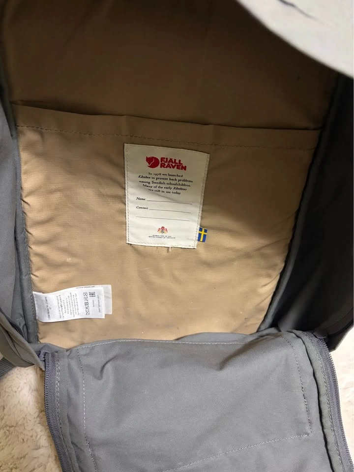 Fjallraven Kanken Gray Backpack with Tan Leather Accents | 15in - photo 5