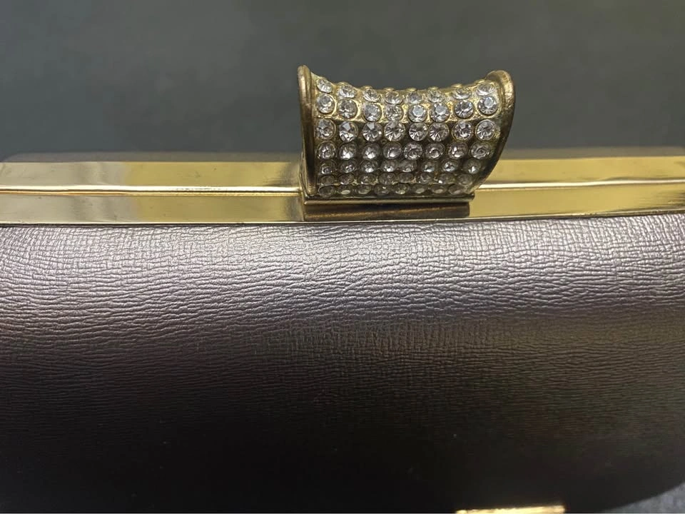 Metallic Look Clutch Purse with Chain - photo 4