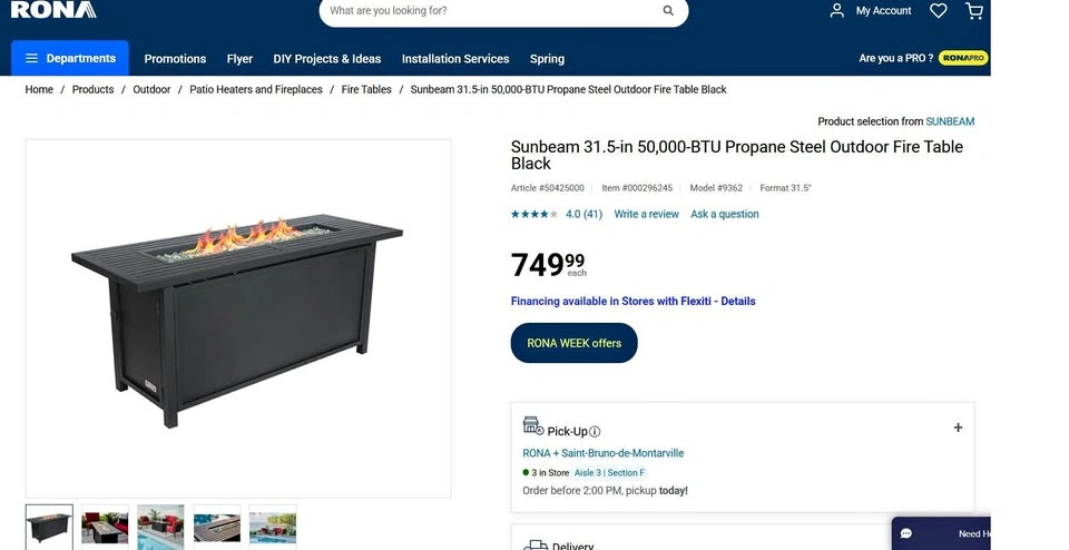 Outdoor Fire table
