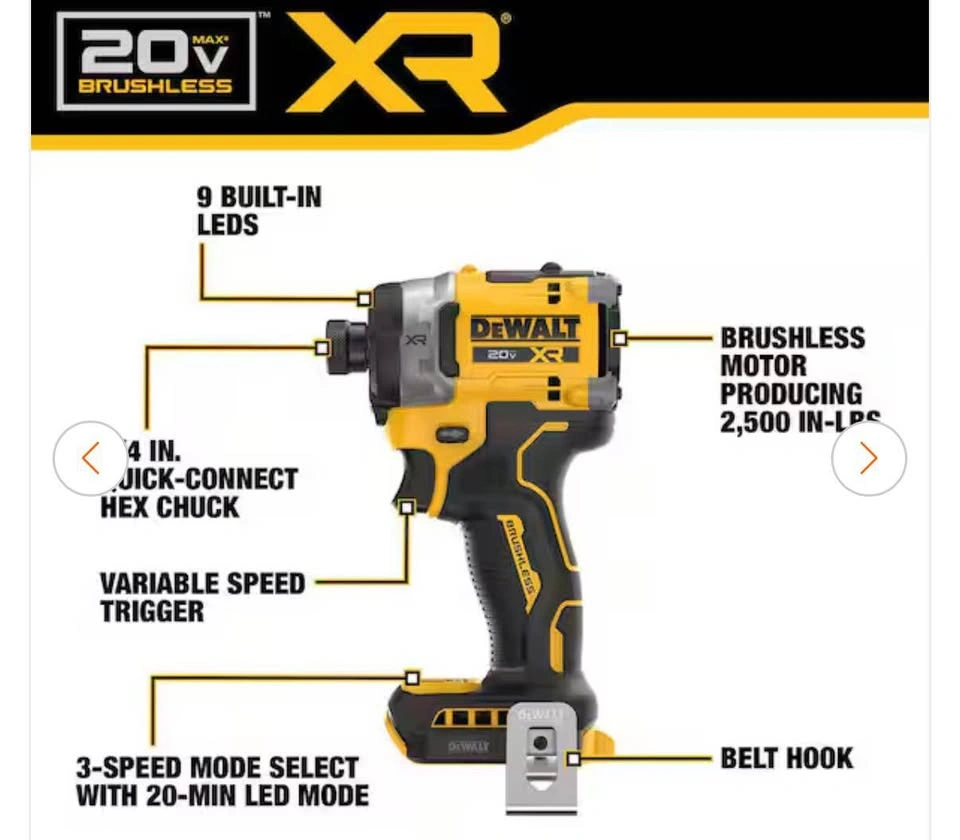 DEWALT 20V MAX XR Cordless Impact Driver - photo 2