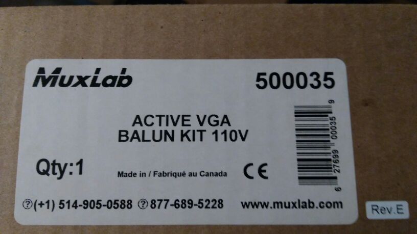 Muxlab 500035 Active VGA Balun kit - photo 2