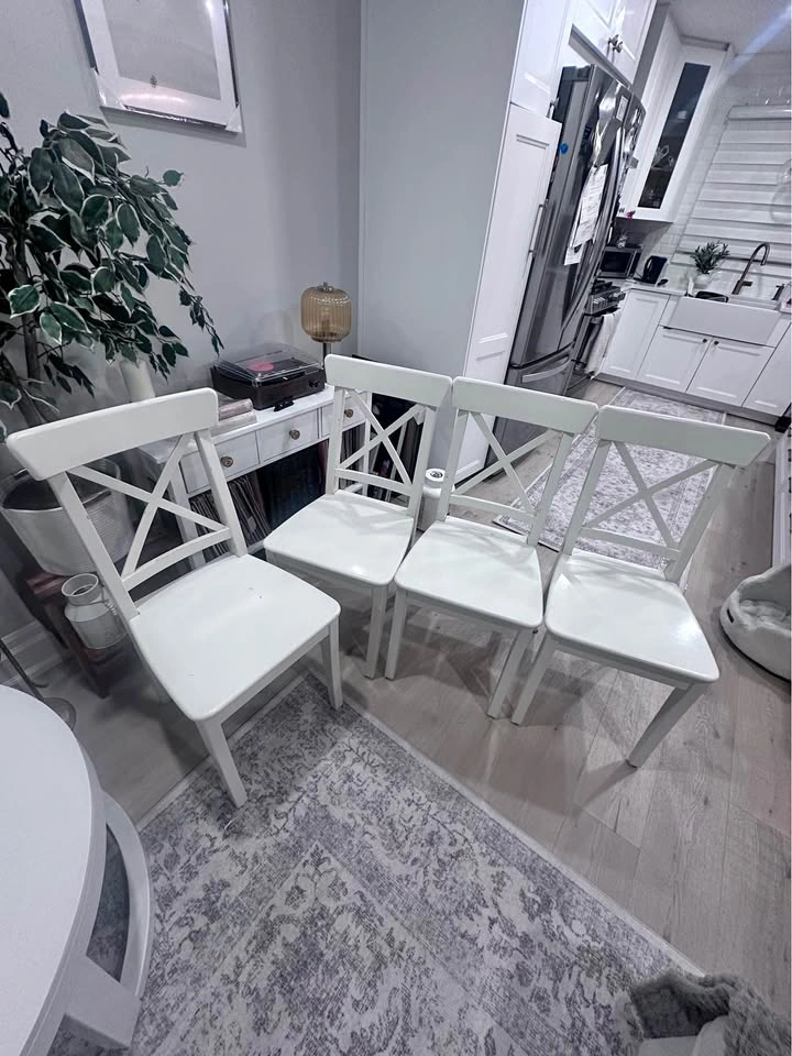 White Dining Chairs - Set of 4