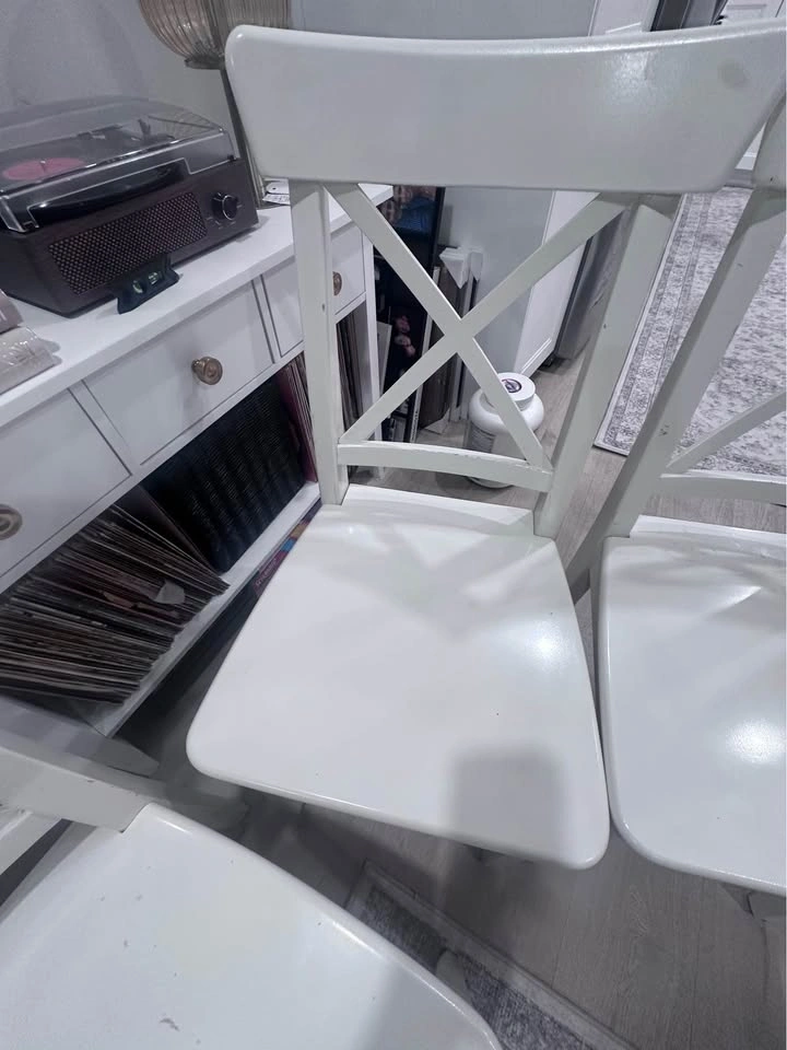 White Dining Chairs - Set of 4 - photo 3