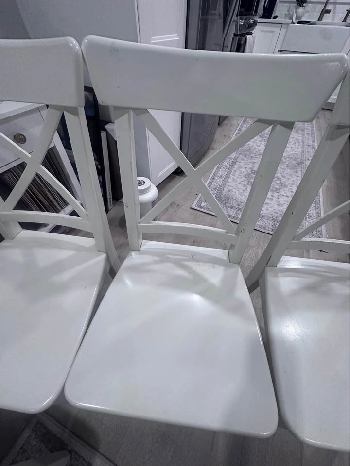 White Dining Chairs - Set of 4 - photo 4