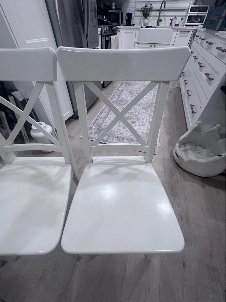 White Dining Chairs - Set of 4 - photo 5