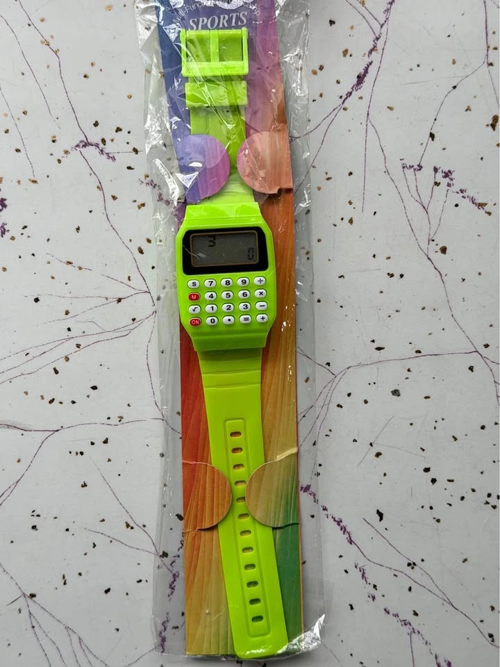 Green Calculator Watch
