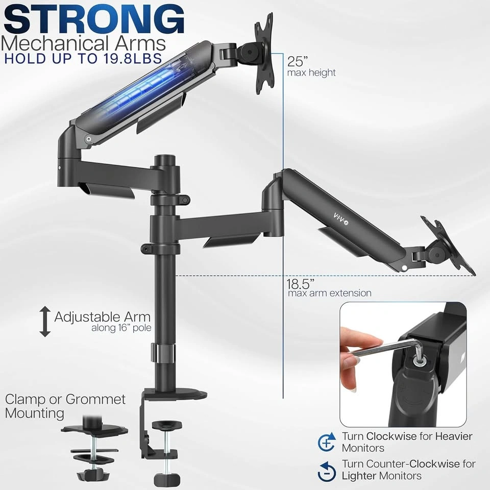 VIVO Dual Monitor Mount (17-32 inch) - photo 4
