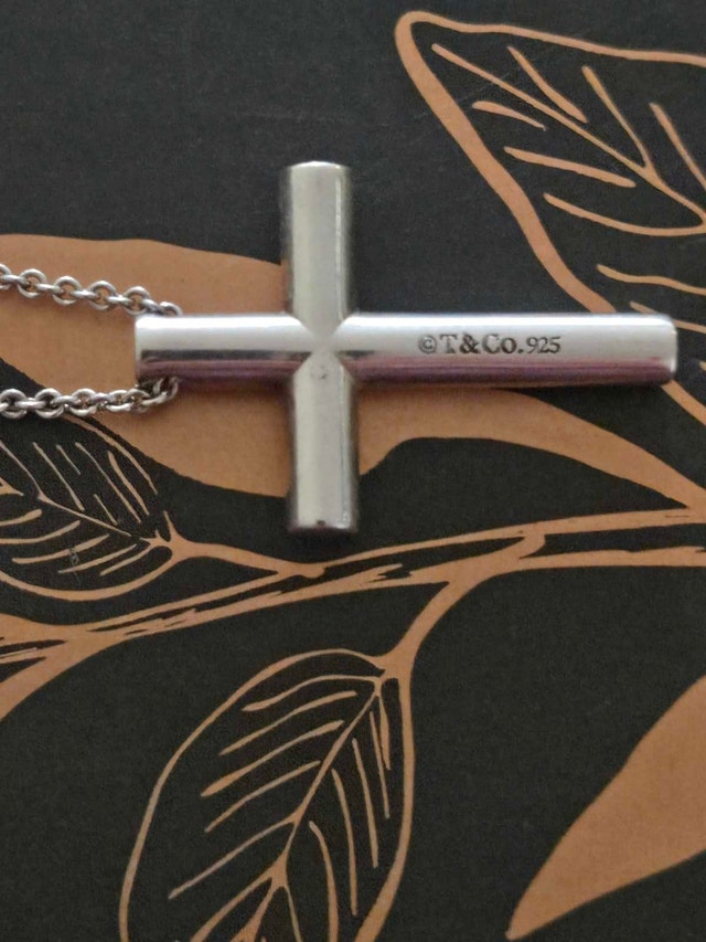 Tiffany & Co. Sterling Silver Cross Necklace with Diamond - photo 5