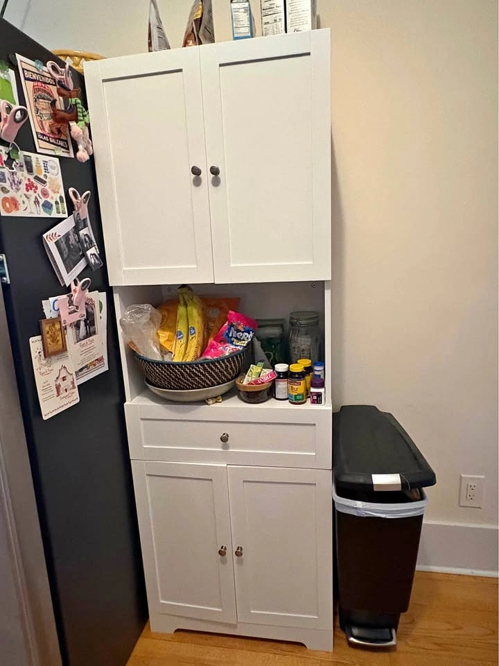 Kitchen Pantry Cabinet – White – Like New – Great Storage