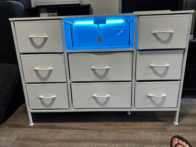 8 Drawer Fabric Dresser w/ outlet & USB - photo 3