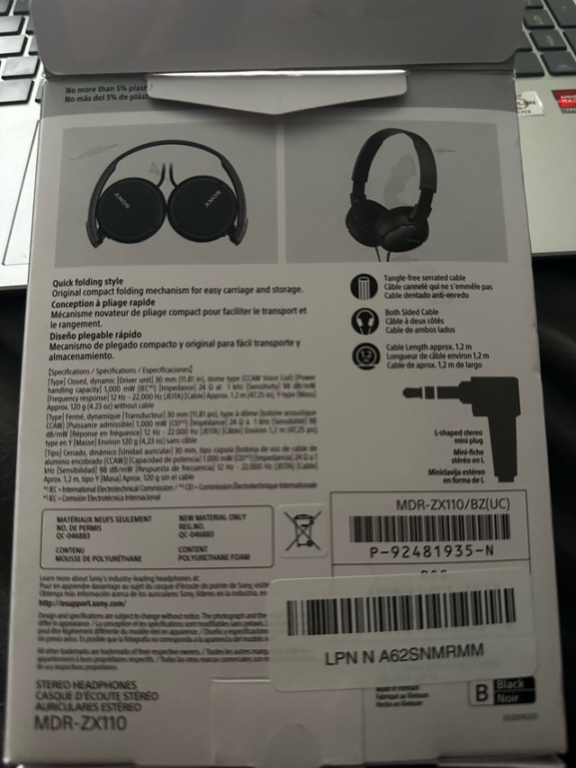 Sony Noise Cancelling Headphones (MDR-ZX110NC) - photo 2