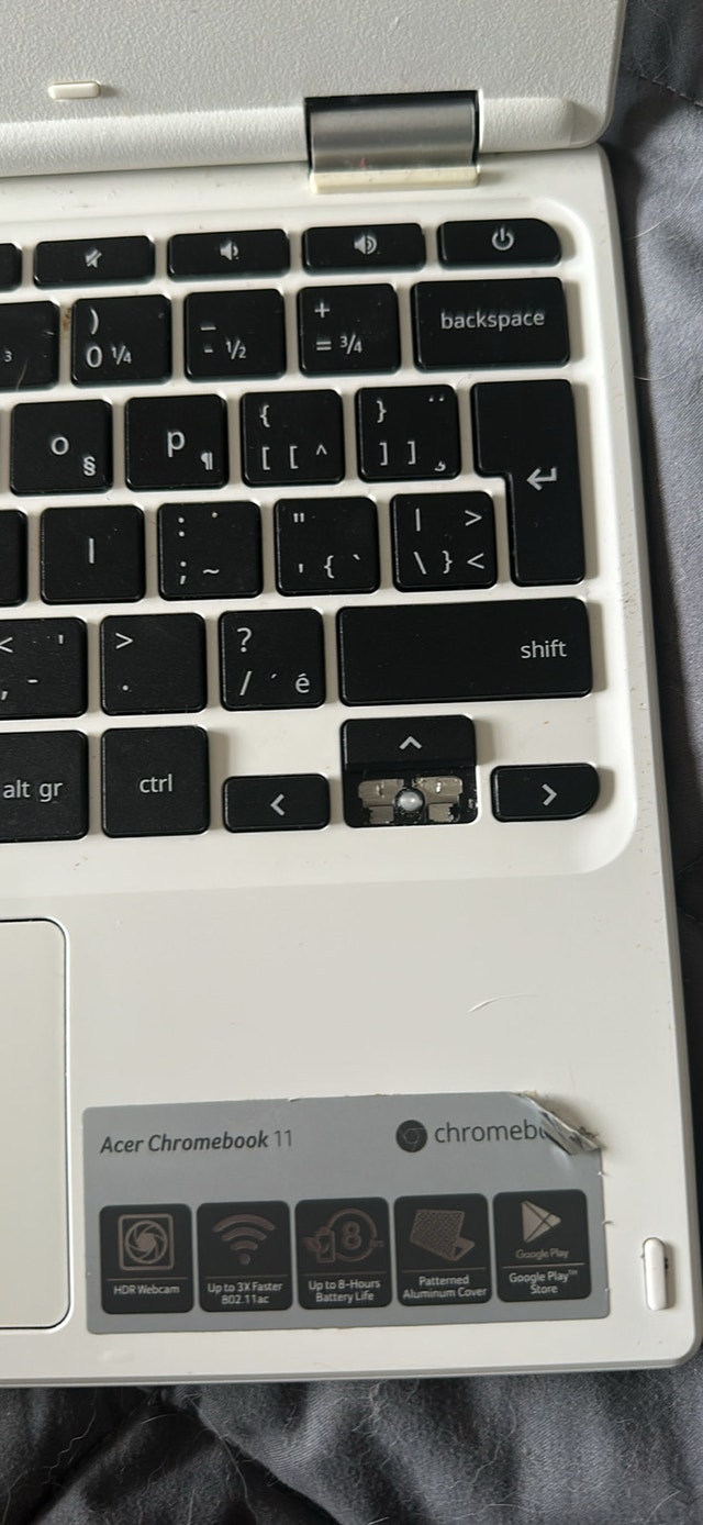Acer Chromebook - Missing down arrow - photo 4