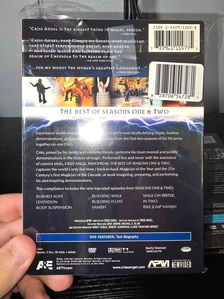 Criss Angel Mindfreak DVD Set - Best of Seasons 1 & 2 and Comple - photo 3