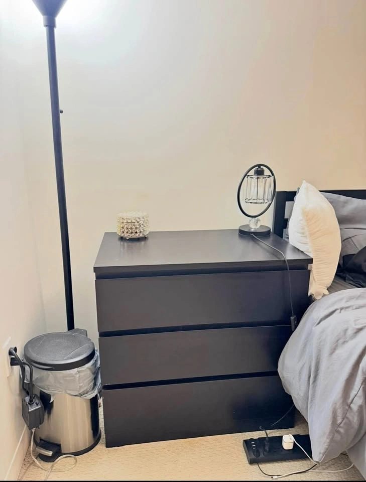 IKEA MALM 3 Drawer Chest - Black-Brown