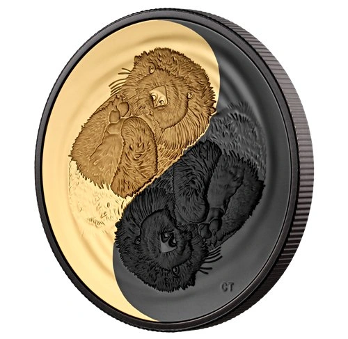 2022 RCM Black & Gold Sea Otter – 1oz Pure Silver Coin - photo 5