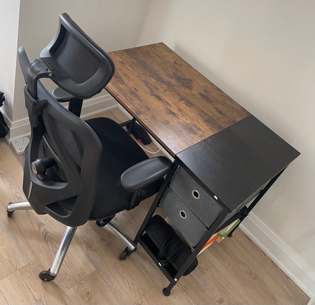 Ergonomic Chair and Office Desk Combo