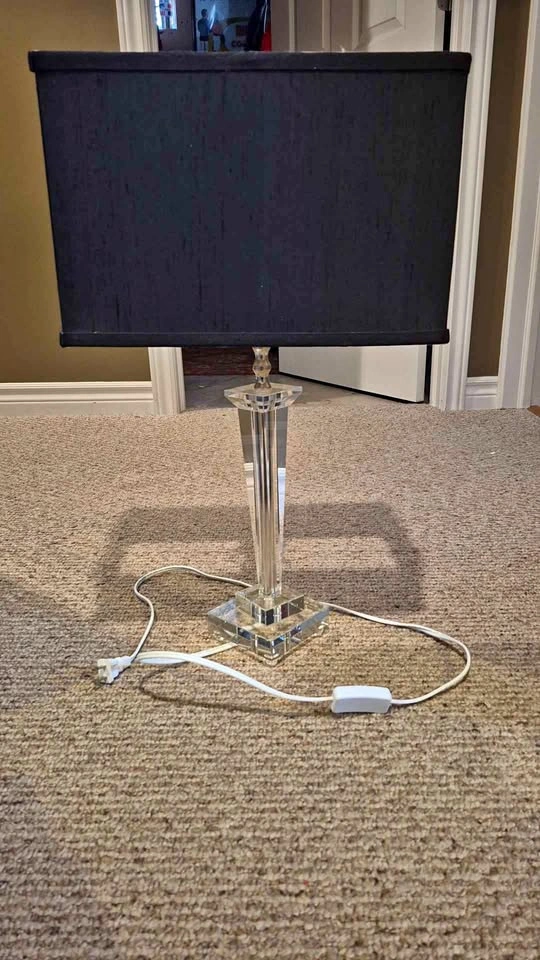 Lamp, working but missing one glass ball on bottom