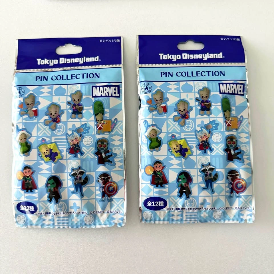 Tokyo Disneyland Marvel Groot x Small World Mystery Pins (2 pins