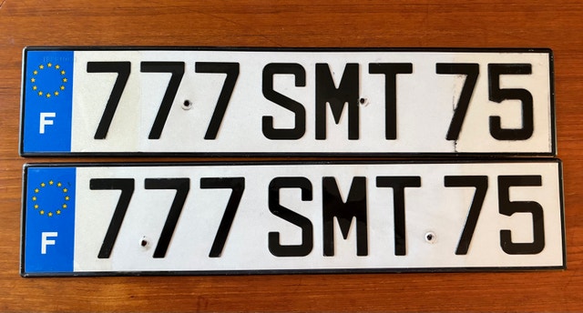 French License Plates – (Paris "75" Dept) – Lucky 777 - photo 4