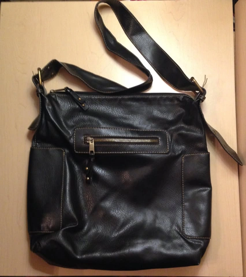 ALDO large cross body black leather bag - Ladies or Unisex
