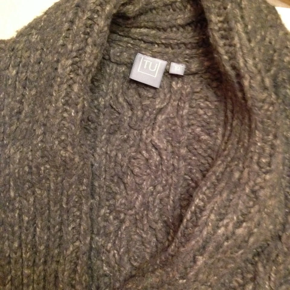 TU brown sleeveless knit cardigan waist strap close. Ladies UK s - photo 2