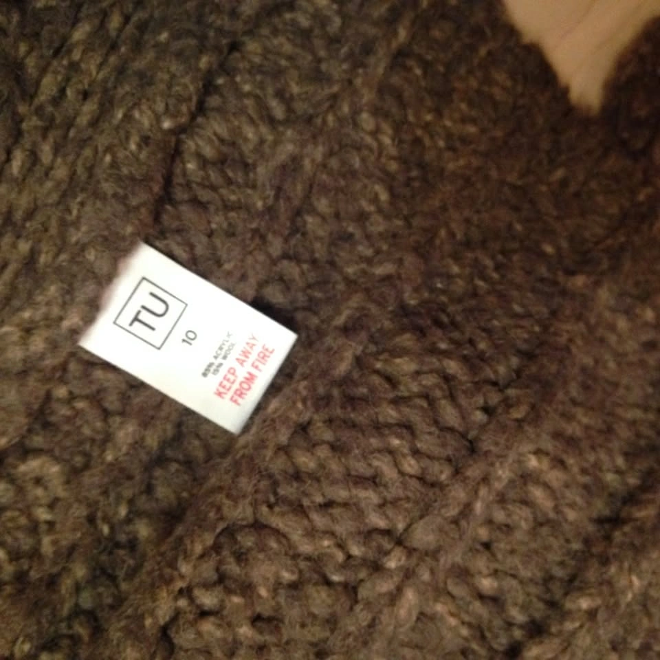 TU brown sleeveless knit cardigan waist strap close. Ladies UK s - photo 5