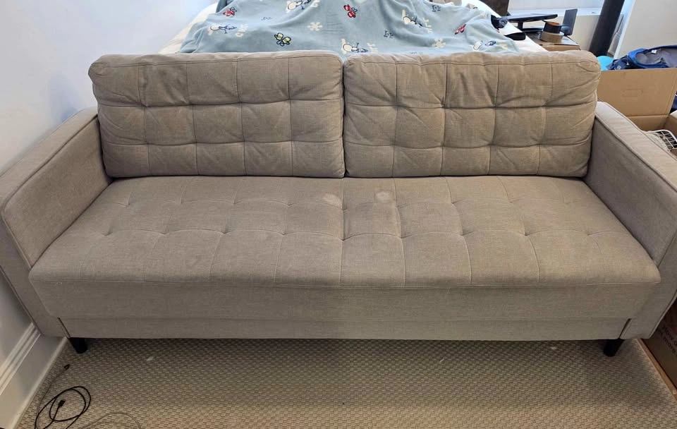 Gray Couch - Zinus Benton tufted cushions