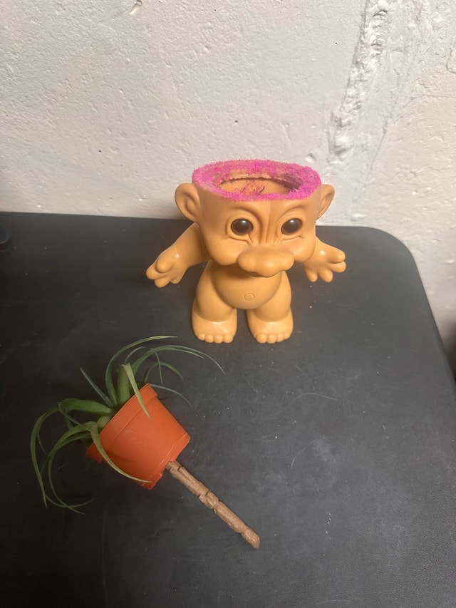 Large Trolls doll planter - photo 3