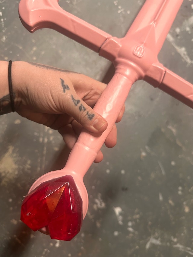 Plastic pink fake sword