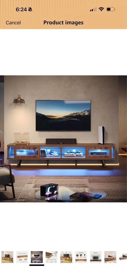 Bestier TV Stand for up to 75” – Ancona Walnut - photo 3