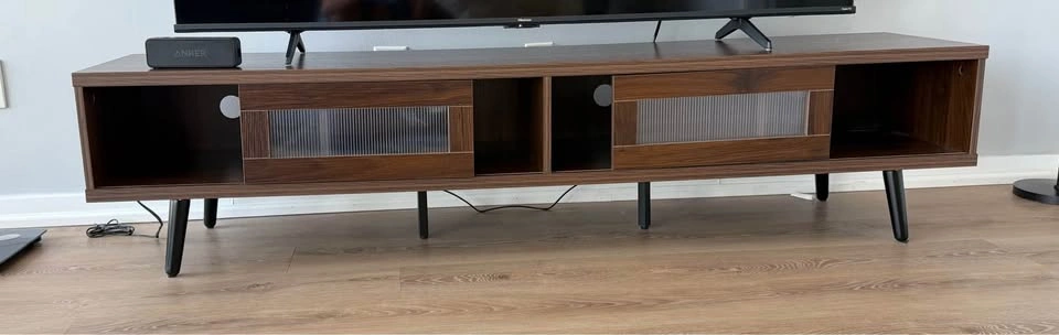 Bestier TV Stand for up to 75” – Ancona Walnut - photo 5