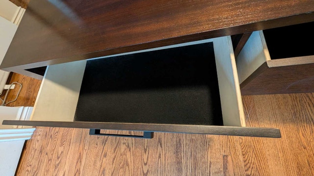 Solid Wood Queen Bed Set - Like New - photo 5