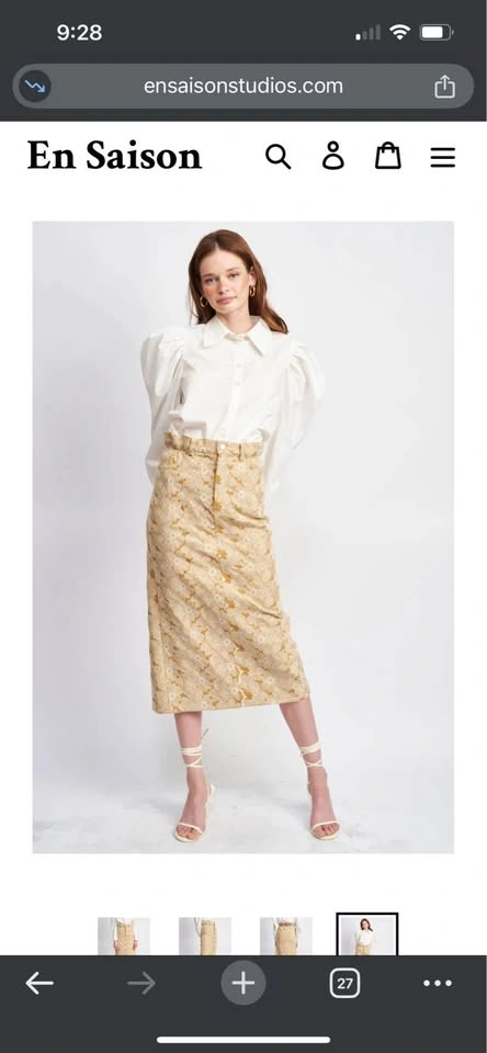 En Saison Eliza Midi Skirt XS