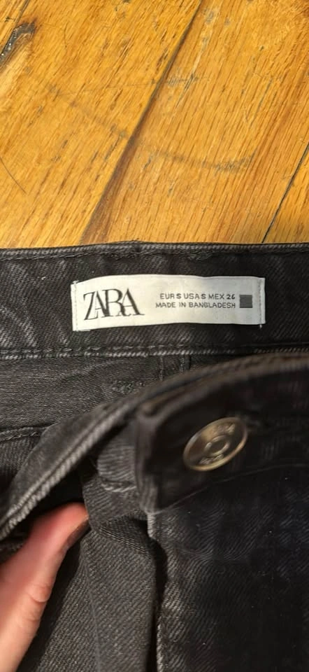 NWOT Zara Black Jeans Mini Skirt Size S - photo 2