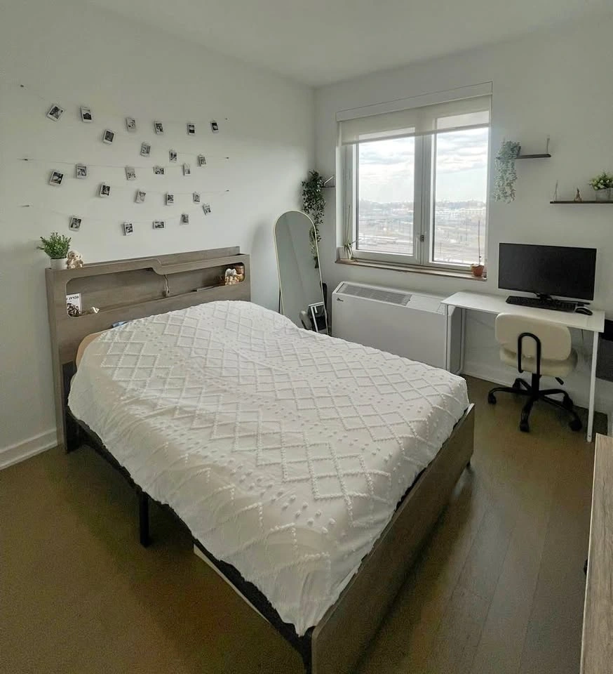 Full Size Bed Frame + IKEA Hybrid Mattress (ANNELAND)