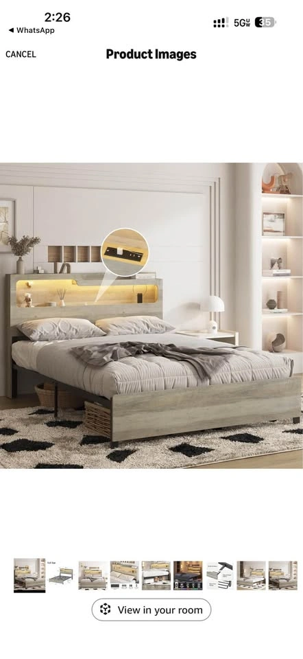 Full Size Bed Frame + IKEA Hybrid Mattress (ANNELAND) - photo 2