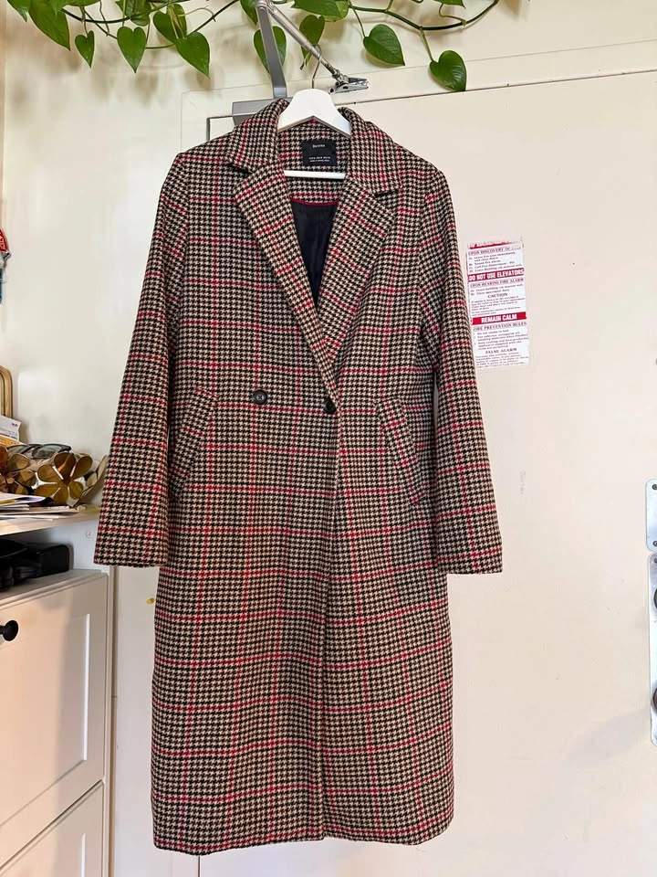 Bershka Wool Long Coat - Size M