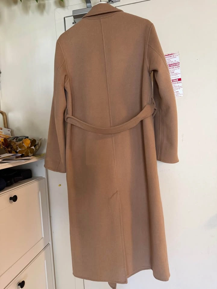 Zara Wool Long Coat - Size S - Beige - photo 4