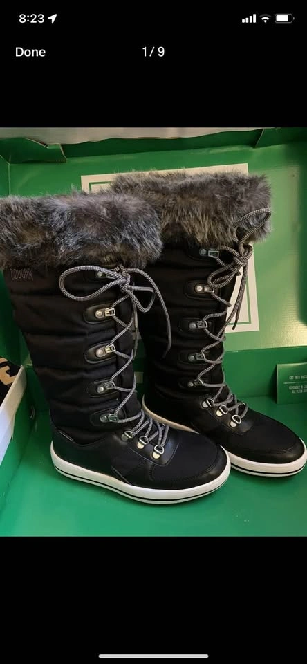 Cougar Vesta Waterproof Lace Up Tall Boots - Black - Size 7M - N