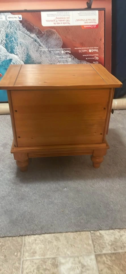 Wooden End Table with Storage Cabinet - photo 3