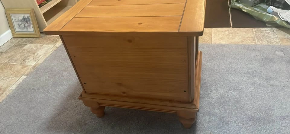 Wooden End Table with Storage Cabinet - photo 5