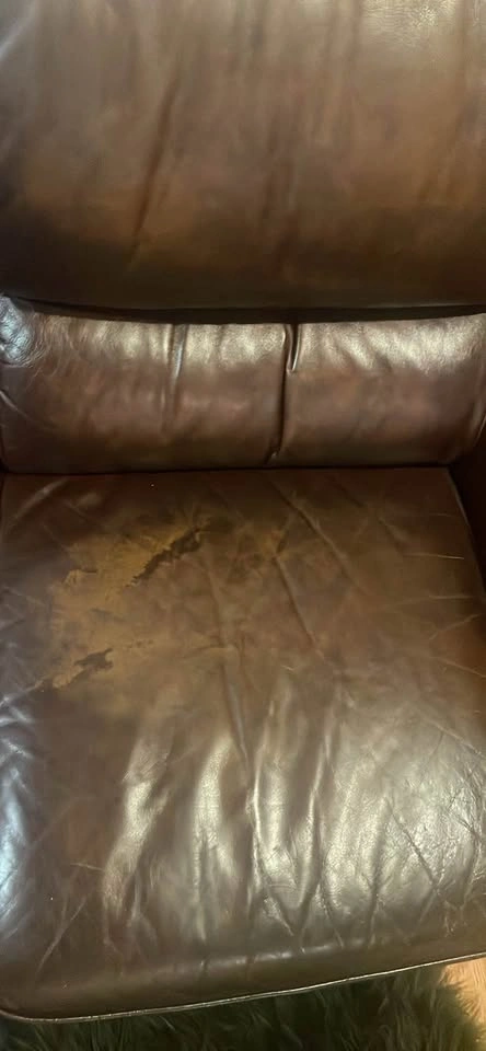 Dark Brown Leather Sofa with Nailhead Trim - photo 3