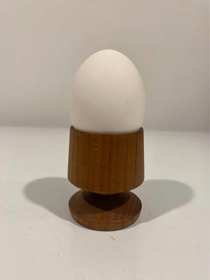 Vintage Teak Egg Cups - Set of 4 MCM Danish Modern