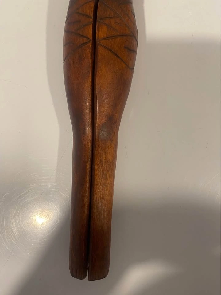 Vintage Hand Carved Wooden Lady Nutcracker Folk Art Novelty Figu - photo 3