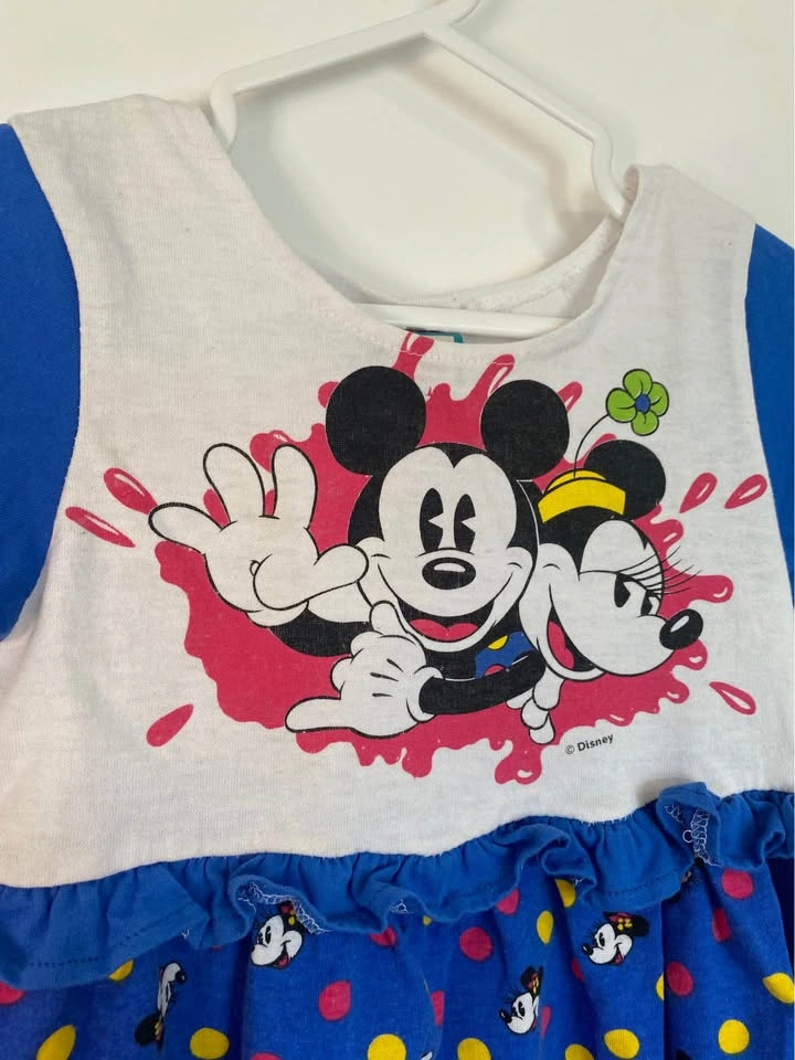 Vintage Disney Mickey & Minnie Dress Y2K Kids Size 4 Made In Can - photo 3