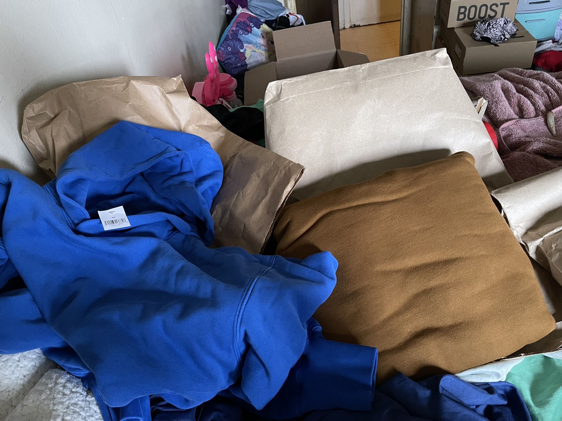 Yeezy Gap Hoodies Brown And Blue XS