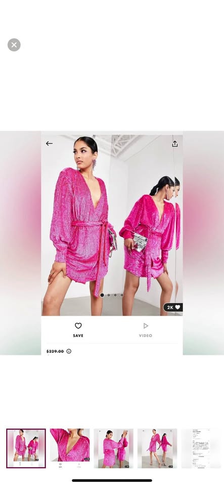 🆕 ASOS EDITION sequin wrap mini dress - size 8