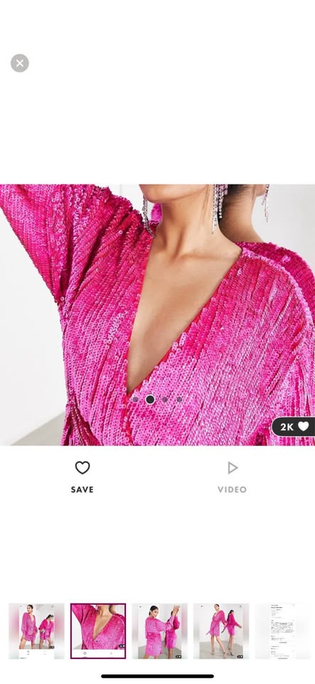 🆕 ASOS EDITION sequin wrap mini dress - size 8 - photo 2