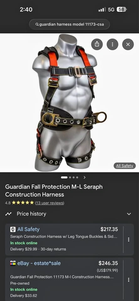 Guardian Fall Protection M-L Seraph